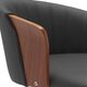 Armen Living Diana Black/Walnut Swivel Counter Stool-3