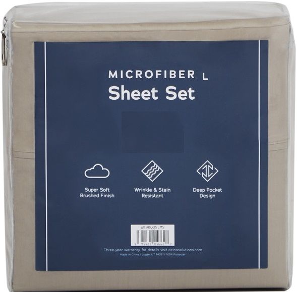 Weekender™ 6-Piece Double Brushed Microfiber Sandstone Split California King Sheet Set-0