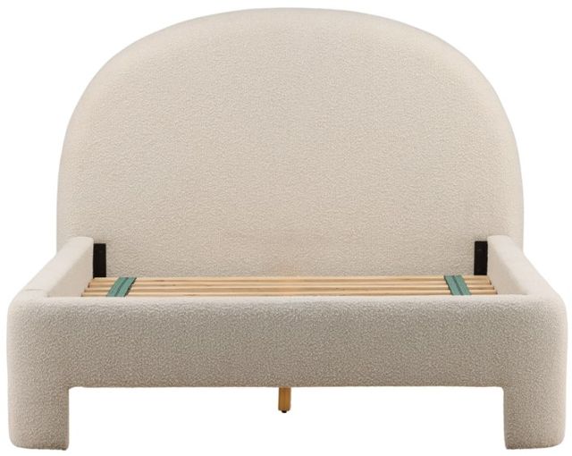 Dovetail Furniture Amir Cream Queen Upholstered Panel Bed-1