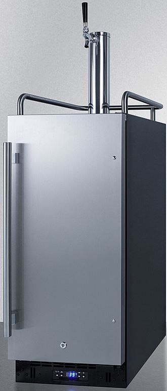 Summit® 2.9 Cu. Ft. Stainless Steel Beer Cooler/Kegerator-1