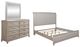 Liberty Furniture Belmar 3-Piece Silver Champagne/Washed Taupe Queen Upholstered Sleigh Bedroom Set-0