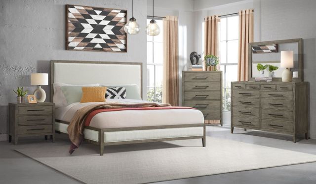 Elements International Versailles Contemporary Gray Nightstand-2