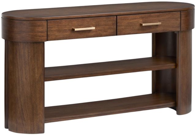 Magnussen Home® Holloway Toasted Almond  Oval Sofa Table-0