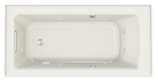 KOHLER® Archer® White 60" x 30" Alcove Heated BubbleMassage™ Air Bath and Whirlpool-2