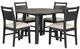 New Classic® Home Furnishings Sable Crest 5-Piece Black/Ebony Round Dining Table Set-0