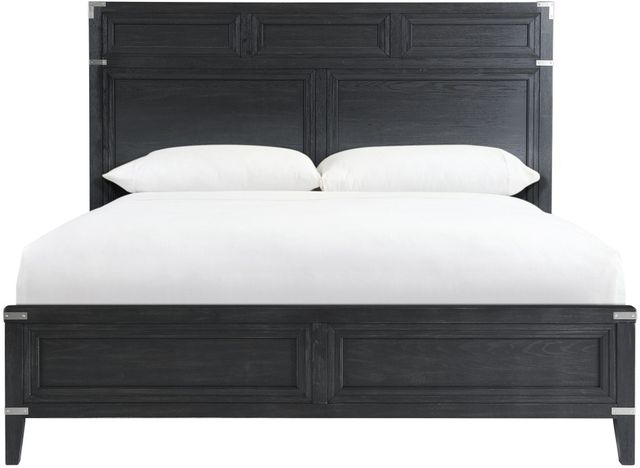 Intercon Laguna Weathered Steel Storage  King Panel Bed-0