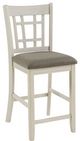 Mazin Furniture Junipero Antique White/Rosy Brown Side Dining Chair-1