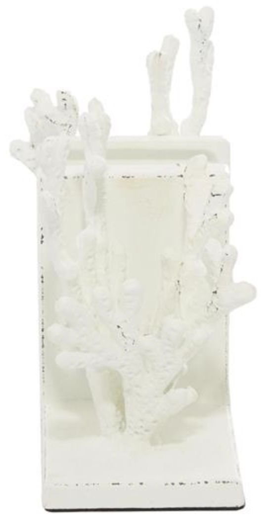 Deco Marche White Coral Bookends-1