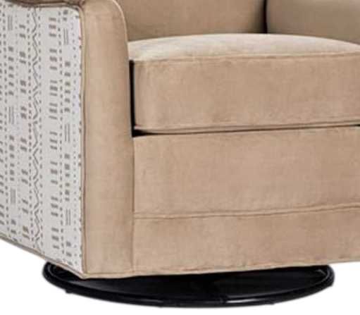 Marshfield Furniture Tate Beige/White Swivel Glider Rocker-1