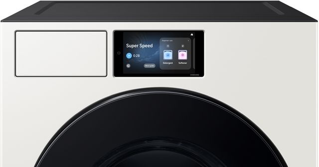 Samsung Ivory Front Load Washer & Gas Dryer Laundry Pair-4