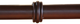 International Furniture Direct Antique Brown 79" Dining Table with Iron Base-2