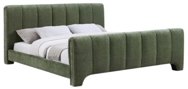 Meridian Furniture Camila Green Queen Upholstered Panel Bed-0