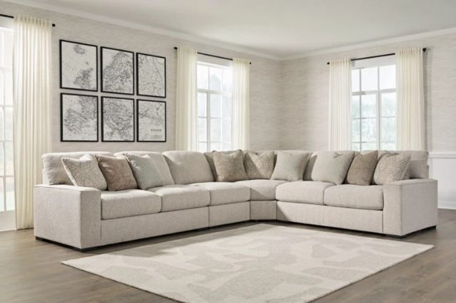Benchcraft® Ballyton 4-Piece Sand Curved Sectional-1