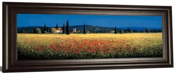 Classy Art Tuscan Panorama-Poppies by David Short Wall Art-1