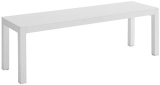 Linon Alora White Aluminum Outdoor Bench
