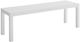 Linon Alora White Aluminum Outdoor Bench-0