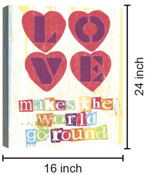 Classy Living Rainbow Love Collage Wall Art-2