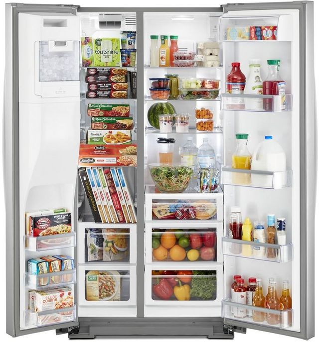 Whirlpool® 19.8 Cu. Ft. Fingerprint Resistant Stainless Steel Side-by-Side Counter Depth Refrigerator-2