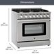 Kenmore® PRO 36" Stainless Steel Freestanding Gas Range With True Convection-1