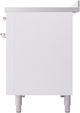 Ilve® Nostalgie II Noblesse 48'' White Pro Style Induction Range with Chrome Trim-3