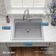 Elkay Quartz Classic® Graystone 25" x 22" x 5-1/2" Single Bowl Drop-In ADA Sink with Perfect Drain®-3