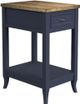 Null Furniture Mystic Navy/Toasted Almond Charging Chairside End Table-0