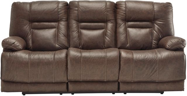 Signature Design by Ashley® Wurstrow Umber Power Reclining Sofa with Power Headrest-1