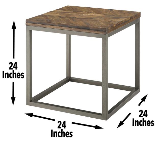 Steve Silver Co. Lorenza Natural Honey End Table with Gray Base-2