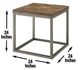 Steve Silver Co. Lorenza Natural Honey End Table with Gray Base-2