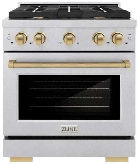 ZLINE Autograph Edition 30" Satin Stainless Steel Pro Style Gas Range-0