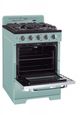 Unique® Appliances Classic Retro 24" Ocean Mist Turquoise Freestanding Natural Gas Range-2
