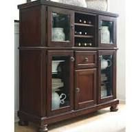Ashley Furniture Porter - Rustic Brown Server With Storage