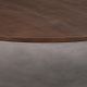 Armen Living Melody Brown Round Coffee Table with Gray Base-2