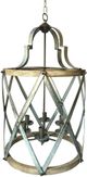 A & B Home Antique Silver/Natural Chandelier-0
