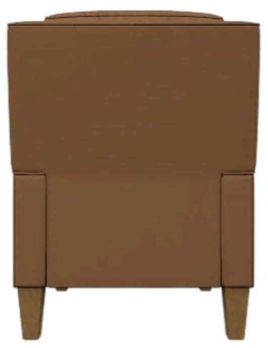 Best® Home Furnishings Customizable Pauley I Leather Manual High Leg Recliner with Honey Birch Legs-2