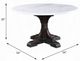 ACME Furniture Gerardo White Round Dining Table with Weathered Espresso Base-2