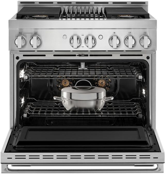 JennAir® NOIR™ 36" Stainless Steel Pro Style Natural Gas Range-2