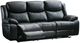 Mazin Furniture Bartholomew Black Manual Reclining Sofa-1