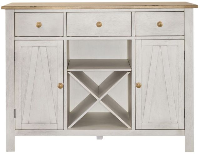 Liberty Furniture Lindsey Farm Sandstone/Weathered White Server-2