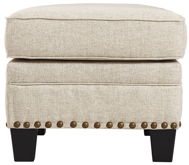 Benchcraft® Claredon Linen Ottoman-1