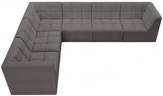 Meridian Furniture Relax 6-Piece Grey Modular Sectional Set-2