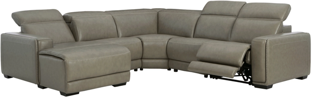 Signature Design by Ashley® Correze 5-Piece Gray Power Reclining Left-Arm Facing Sectional and Chaise-0