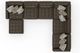 iAmerica Seneca Chocolate 6pc Leather Modular Sectional-3