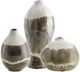 Uttermost® Earthflow 3-Piece Brown/Ivory Indoor-Outdoor Vase Set-0