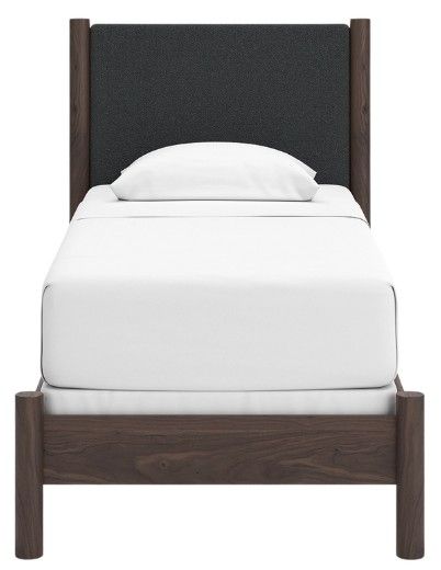 Signature Design by Ashley® Cadmori Brown Youth Twin Upholstered Panel Bed-2
