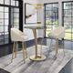 Amisco Customizable Dalia Thermo Fused Laminate Counter Pub Table with Metal Turnip Base-2