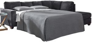Signature Design by Ashley® Altari 2-Piece Slate Right-Arm Facing Full Sofa Sleeper Sectional and Chaise