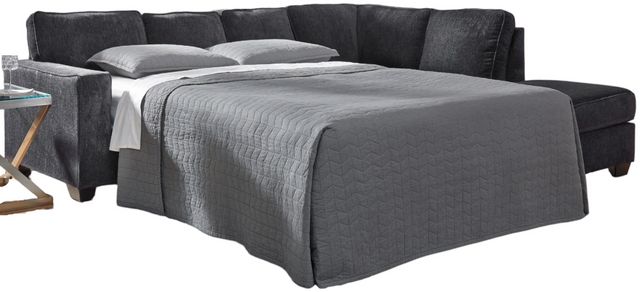 Signature Design by Ashley® Altari 2-Piece Slate Right-Arm Facing Full Sofa Sleeper Sectional and Chaise