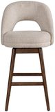 Armen Living Adrian 2-Piece Ancient Stone/Brown Wood Counter Stool Set-3