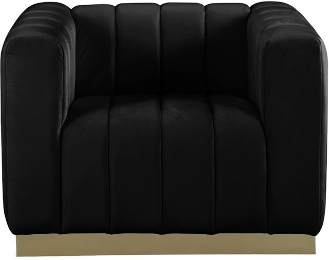 Meridian Furniture Marlon Black Velvet Chair-2